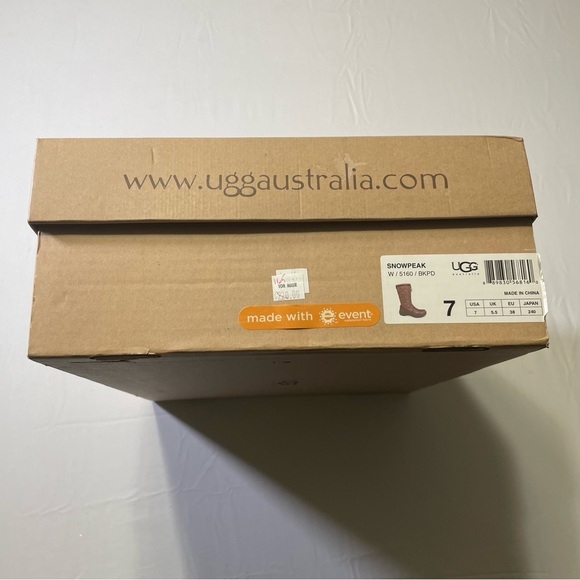 UGG WOMEN'S SIZE 7 SNOWPEAK VIBRAM SOLE EVENT WATERPROOF BOOTS BROWN PRE-OWNED. - Picture 13 of 13